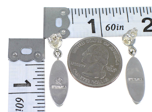 Multicolor Southwest Sterling Silver Post Dangle Earrings WX71648